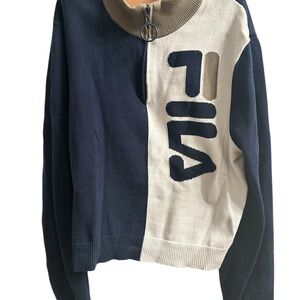 Fila 1/2 Zip Y2K Throwback Sweater
